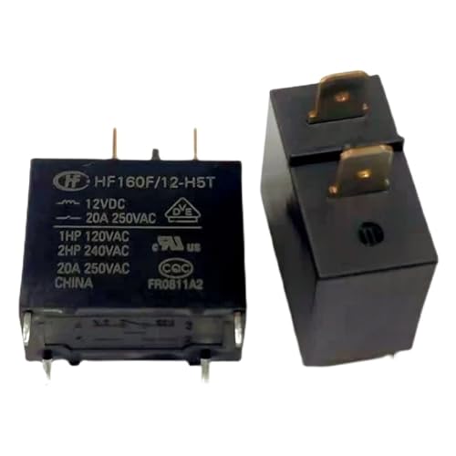 HF160F-12-H5T relais double en cuivre 12VDC 20A haute conductivité 4 broches
