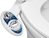 LUXE Bidet NEO 185 - Dual Nozzle, Self-Cleaning, Non-Electric Bidet Attachment for Toilet Seat, Adjustable Water Pressure, Rear & Feminine Wash (Blue)
