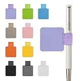 Solinorex 10 Pezzi Portapenna Adesivo, Anello in Pelle PU con Elastico, Loop per Penna per Taccuino, Agenda, Calendario, Custodia Tablet - Multicolore