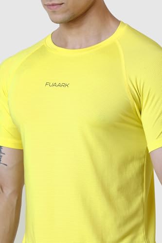 Image of FUAARK Men Solid Round Neck Slim Fit Tshirt