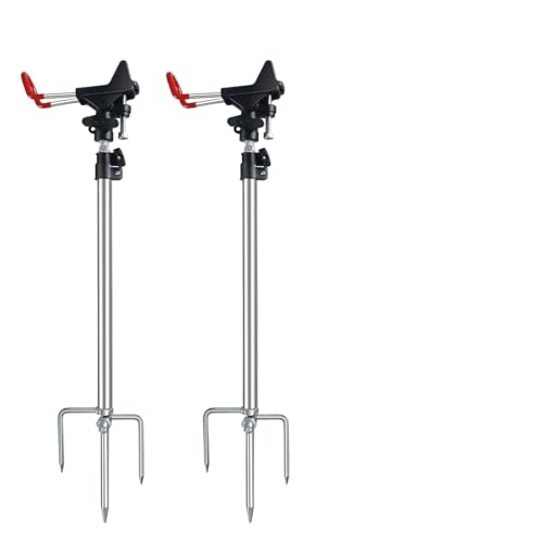 Leeko Rutenhalter, Angelrute Halter 2 Stück Zughöhenverstellung 57-87cm Edelstahl Universal Ruten...
