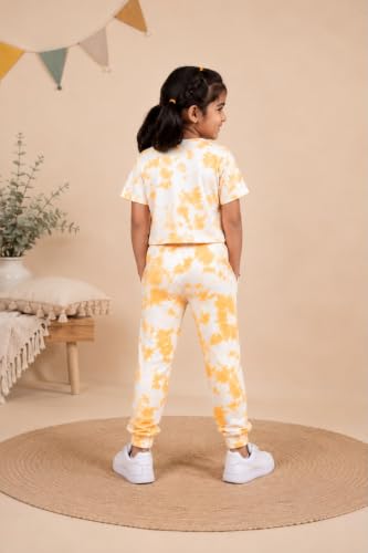 Image of Tweeny Mini Girls Kids Joggers | Tie Dye Joggers set | Track pant set | Pyajama with Crop top Combo Summer wear for Girls