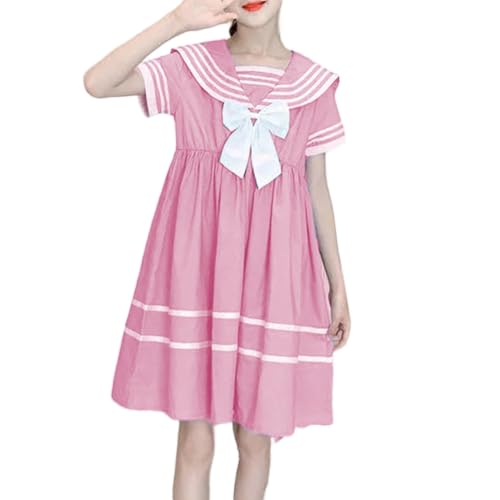 Vestido de verano para niña cómodo y fresco de algodón con lazo para evitar rozaduras