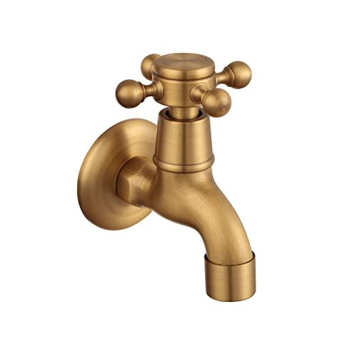 アンティーク真鍮の蛇口の浴室の壁に取り付けられた屋外の庭の単一のホースの冷たい蛇口のドラゴンの設計