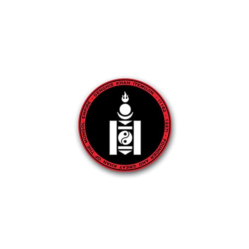 Sticker Autocollant – Genghis Khan Mongol Gengis roi Mongols Mongolie Grand Khan Asie Guerrier Souverains Conquérant armoiries insigne emblème 7 x 7 cm # A2294