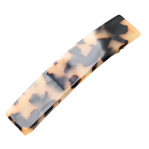 Handmade Celluloid French Clip Design Tortoise Shell Oblong Luxury Fashion Accessories Hair Clip Claw for Women Barrettes (A)