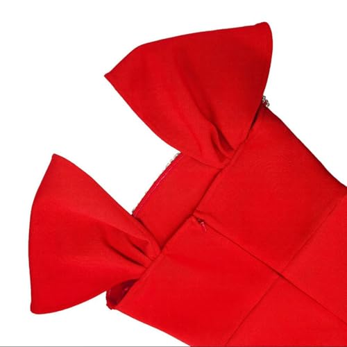 Qianly Vestido Vermelho para Eventos de Dramatização E Cosplay de Natal, S