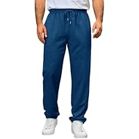Runcati Pantalones de chándal para hombre, corte regular,