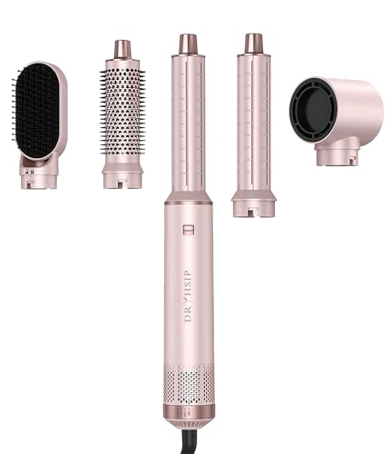 Dryhsip 5-in-1 Hair Styler & Air Curler (Pink/Gold)