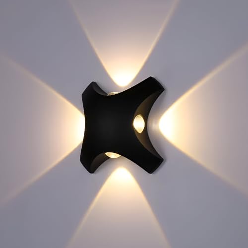 Image of GIGAWATTS 4W Garden Downlight LED 3-Colour 2500K Gate Pillar Boundary Light 220V IP54 BIS Approved Outdoor Bulkhead Waterproof Exterior Wall Fixture Lamp (White /WW /CW, Pack of 1)