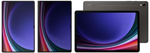 Image of Samsung Galaxy Tab S9 Ultra, RAM 12 GB, ROM 256 GB Expandable, S Pen in-Box, Wi-Fi + 5G Tablet, Gray with S9 Ultra Screen Protector, Transparent & S9 Ultra Privacy Screen, Black