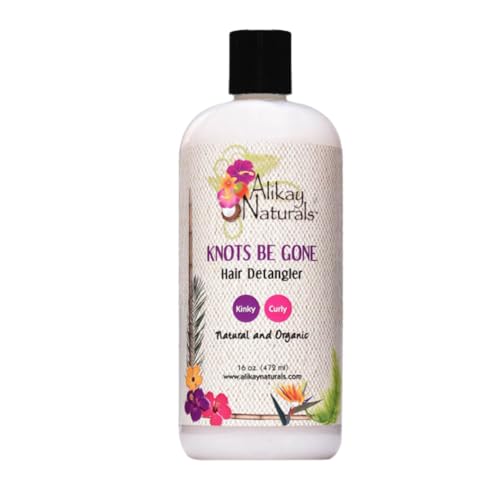 Alikay Naturals Knots Be Gone Hair Detangler Natural Aloe Vera, Hibiscus Flower 16 Ounce