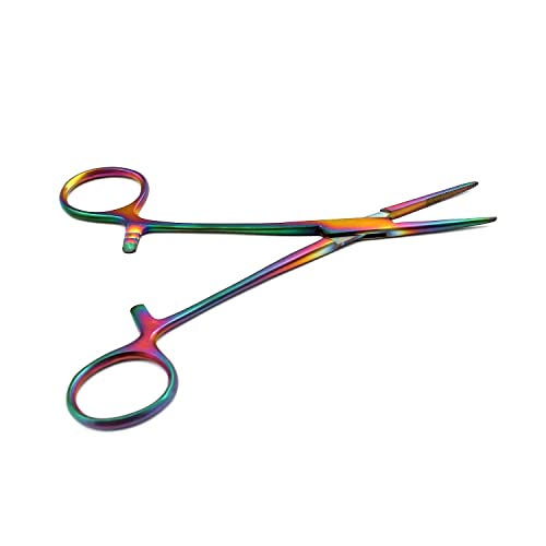 DDP Premium 1 Each 5.5" Straight HEMOSTAT Forceps Locking Clamps Stainless Steel Set-Multi Rainbow Color image 4