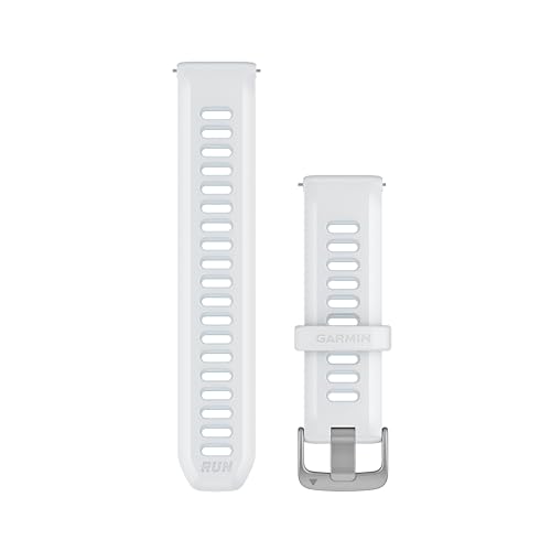 Bracelet silicone Garmin 20mm blanc et bleu ciel pour sport et quotidien