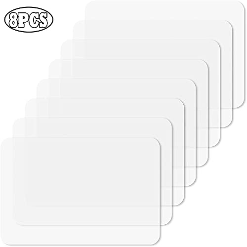 8 Pièces Antidérapant Placemats, Plastique Napperons, Set De Table Transparent, Facile à Nettoyer Et à Sécher Plus Rapidement, Convient pour Table à Manger, Tapis De Pique-Nique, Bureau, Bureau - Image 3
