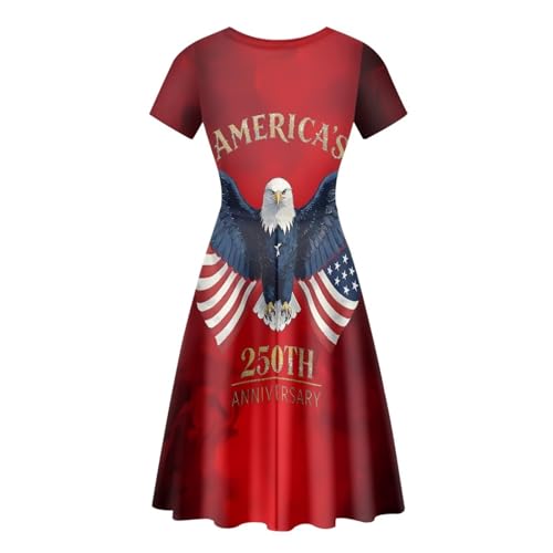 Image of POLERO Sunflower Dress for Women Floral Summer Dresses Short Sleeve Casual Sundresses Midi Dresses