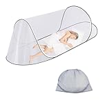 Foldable Mosquito Nets, Pop Up Mosquito Net Tent with Zipper for Baby Adults, Portable Mosquito Net with Bottom for Travel and Camping, Easy And Fast Installation