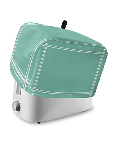 Toaster Dust Cover for Kitchen 2 Slice, Solid Color Medium Aqua Marine Bread Maker Covers Toasters for Fingerprint Protector Washable Small Appliance Covers Accessories (12x7.5x8in)