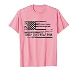 Tough Guys Wear Pink Vintage US American Flag T-Shirt