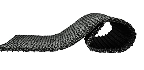 Image of Pvc Cushion Rectangular Foot Mat Dirt Rub Off Thick Mesh Main Entrance Doormat With Anti-Slip Rubber Backing For Home Bed /Bathroom Offices Restaurants Hospitals Shops (2X5Ft,Grey Black)