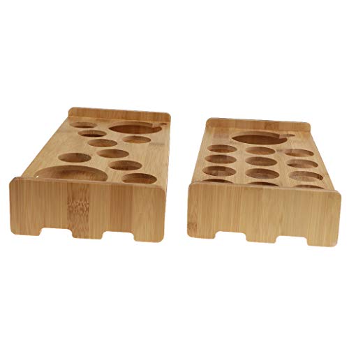 homozy Conjunto de Copo de Dose com Bandeja, Suporte de Bambu para Barware, Visor de Copo de Bebida,