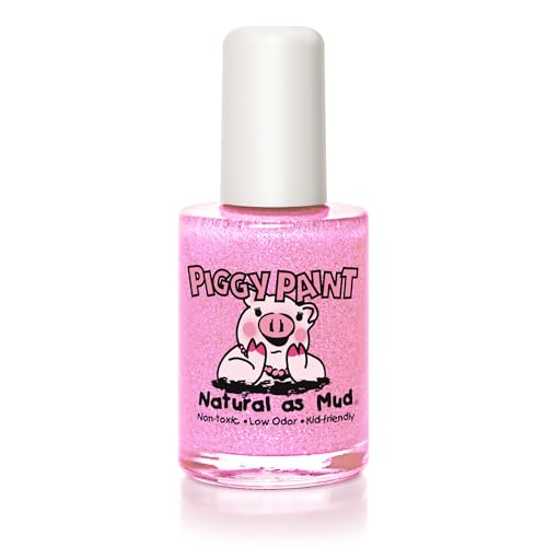 Image of PIGGY PAINT 100% Non-toxic Girls Nail Polish - Safe, Chemical Free Low Odor for Kids, Tickled Pink