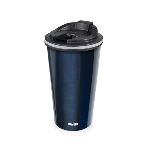 Ibili 758341B Vaso Termico Blue 410 ML, Stainless Steel