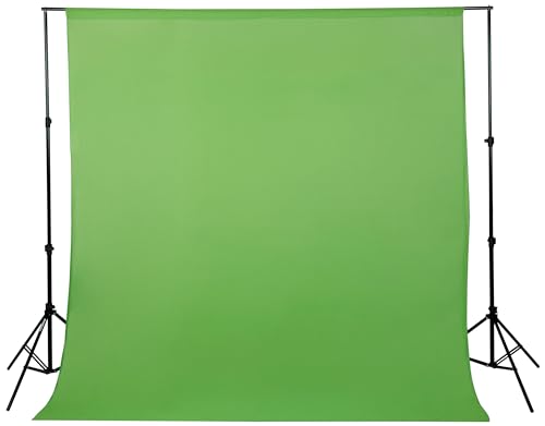 Image of Amazon Basics Professional Green Screen Backdrop Cloth (8x9 ft) | Suitable for Photography, Photoshoot, Product Photography, Live Streaming, Zoom Meetings, VFX Editing | Pack of 1 (Green)