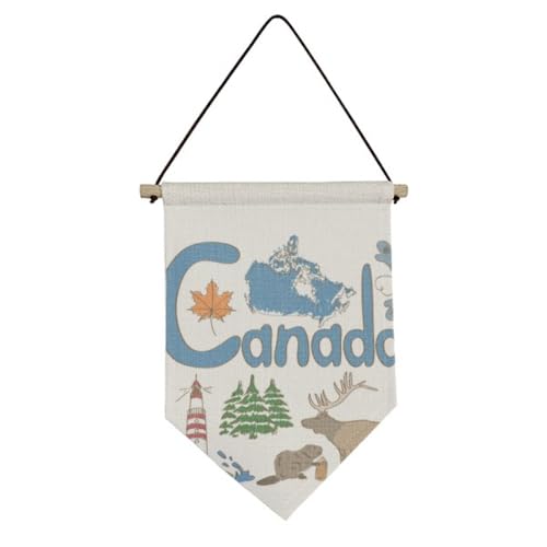 Drapeau canadien sur toile pour habiller un mur vide sans cadre lourd
