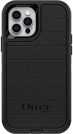 OtterBox Defender Series Rugged Case for Apple iPhone 12 & iPhone 12 Pro - Black (with Microbial Defense)