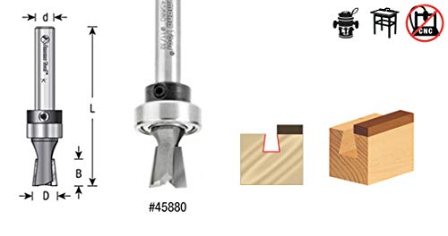 Amana Tool - 45884 Carbide Tipped Keller Dovetail 7 Deg x 5/8 Dia x 1