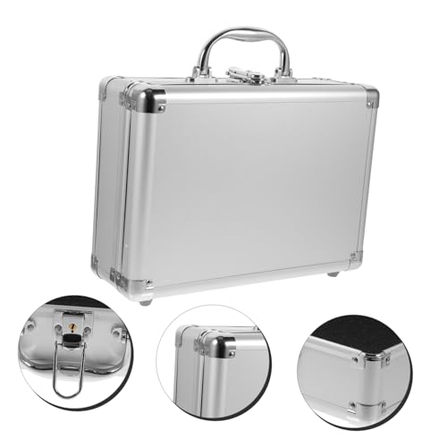 Aluminum Alloy Toolbox Portable Hard Storage Case Comfortable Grip Handle Impact-absorbing Interior for Safe Transport for Tools Equipment and Personal Items4