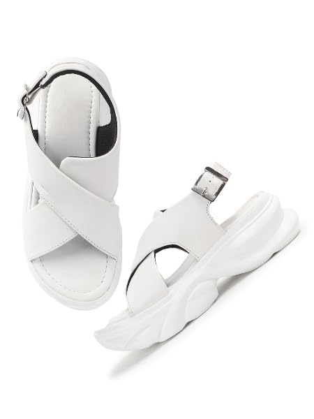 Image of SilverArrow womens Floriva Fashion Sandals|Sandals With Adjustable Buckle Closure|Casual Wear