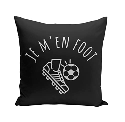 Fabulous Coussin Taie 40 x 40 cm Je m'en Foot Sport Football Ballon Team