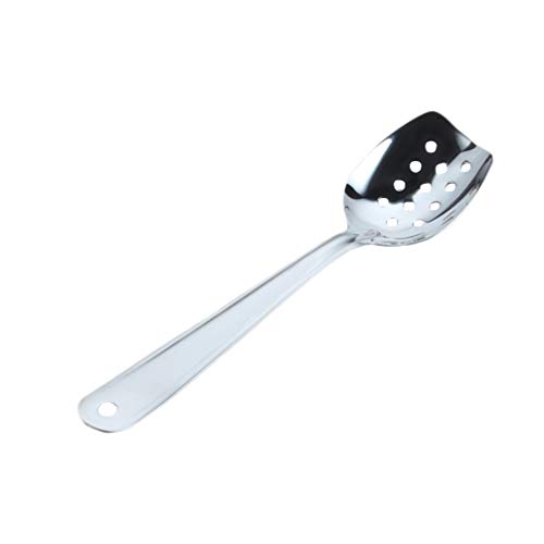 Cabilock Colher de aço inoxidável mini com ranhura para servir comida ocidental (G)