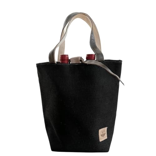 Bolsa Preta para Vinho e Taça, Retecer