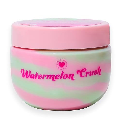 I Heart Revolution Watermelon Crush Swirl Body Cream, Hydrating Moisturiser with Vitamin C & Shea Butter, Vegan, 150g