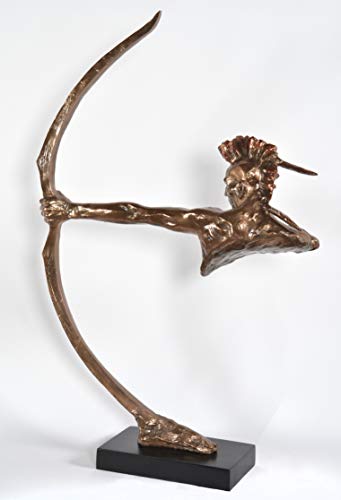 Estatua Decorativa Indio Disparador en Bronce miniatura 5