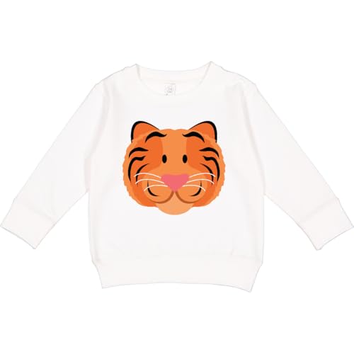 inktastic Tiger Face Toddler Sweatshirt 5-6 White 1e9ee