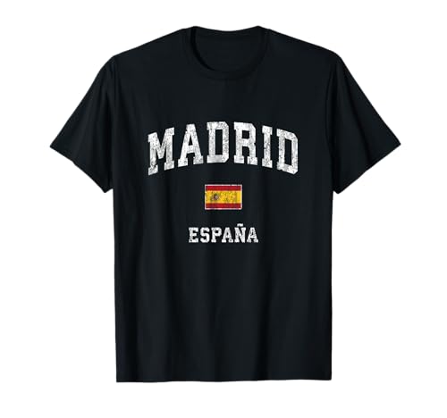 Madrid Spain Espana Vintage Athletic Sports Design T-Shirt