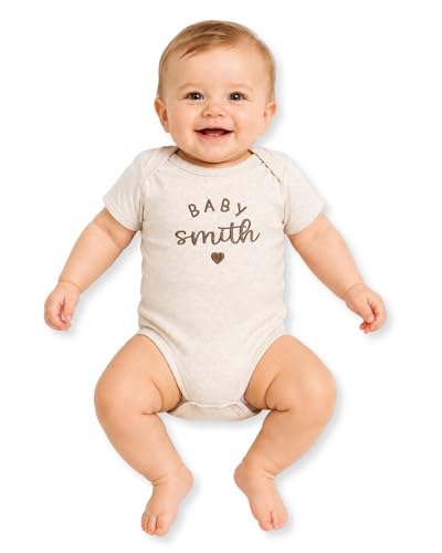 COUPLEHOODIES Personalized Baby Onesie Bodysuit – Custom Embroidery Gift for