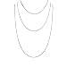 Sterling Silver Necklace Set Box Chain Necklaces, Set of Three (16, 22 and 30 inch)