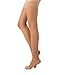 Produktbild CALZITALY Zehenfreie Medizinische Halterlose mit Starker Abgestufter Kompression 18-22 mm/Hg | Schwarz, Hautfarbe | S, M, L, XL | 140 DEN | Made in Italy (XL, Skin)
