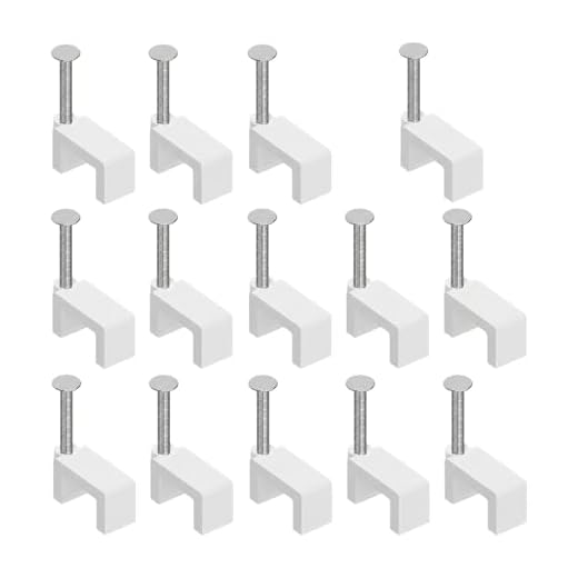 100PCS Cable Clips, Nail-in Wall Clips for Organizing Ethernet, Coaxial, Speaker Wires, Flat & Round Cables, Cord Management Clips (10MM/100PCS,WHITE)