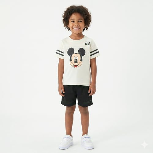 Disney Mickey Mouse Boys Short Sleeve T-Shirt and Mesh Short Set for Toddler and Big Kids - image 3