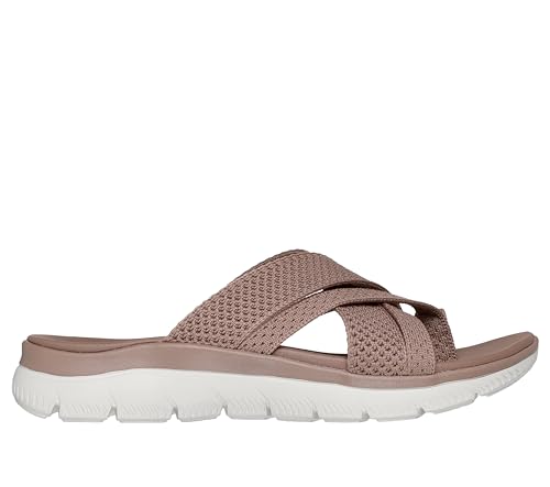 Skechers Skechers Women's SUMMITS - FANTASY WALK, Multi-Strap Toe Loop Thong, Mocha, 10M