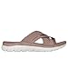 Skechers Women's SUMMITS - FANTASY WALK, Multi-Strap Toe Loop Thong, Mocha, 6M
