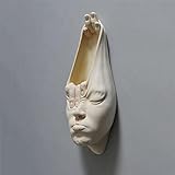 ZZYYZZ 3D Sculpture Wall Art,Abstract Human Face Wall Pendant ​Creative Resin Human Face...