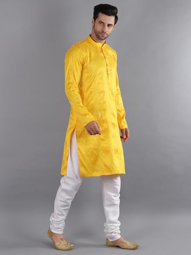 Image of Uri and MacKenzie Embroidery Silk Men's Kurta Pyjama Set