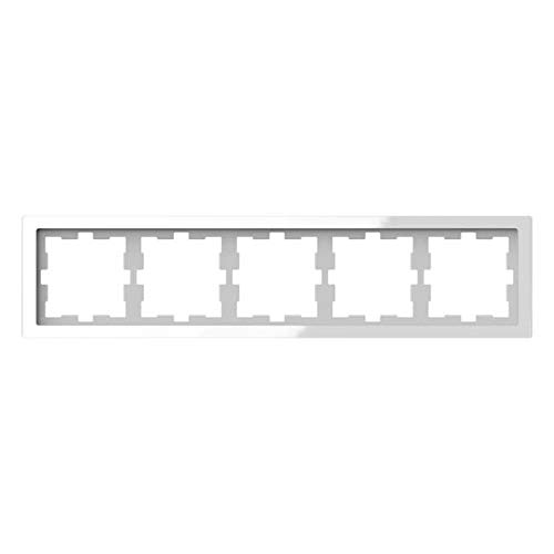 Cadre en verre Merten d-Life 5 postes blanc meg4050-6520 haut de gamme